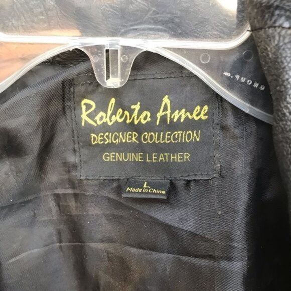 Vintage Harrah’s Casino Laughlin NV Leather Jacket Embroidered Bomber Biker Jack - Picture 2 of 8